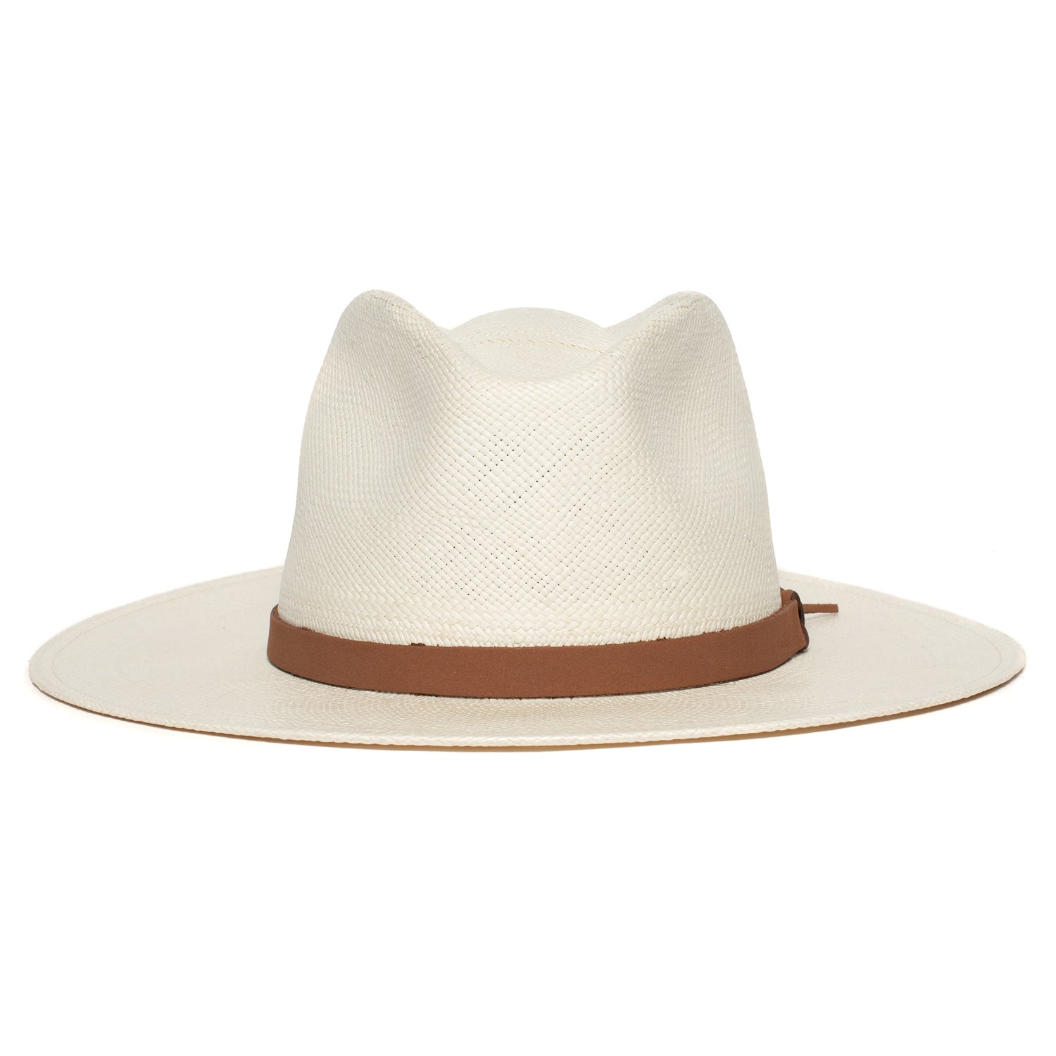 Goorin Bros. welfleet straw wide brim fedora White front view